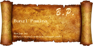 Bunzl Pamina névjegykártya
